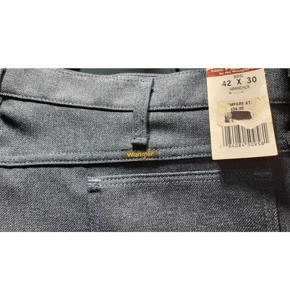 Vintage Wrangler Dress Pants Cowboy Blue Heathered Straight leg size 42x30 - Picture 7 of 7